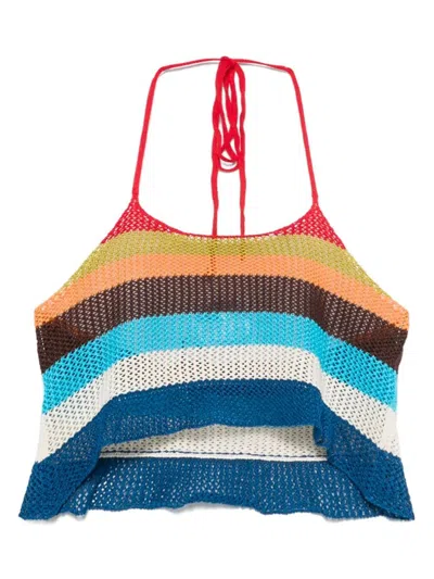 Dsquared2 Knit Halter-neck Top In Multi