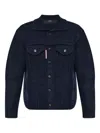 Dsquared2 Knit Jean Jacket In Blue