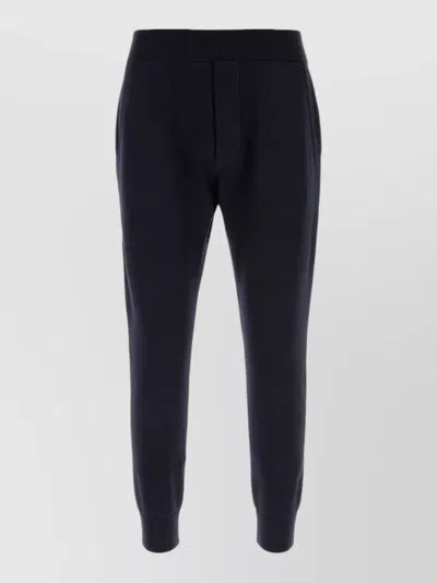 Dsquared2 Knit Jogger Pants Side Pockets Ribbed Cuffs In Multi