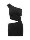 Dsquared2 Black Stretch Knit Bandage Dress In Black