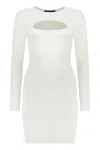 Dsquared2 Knit Mini-dress Cut-out Detail In White