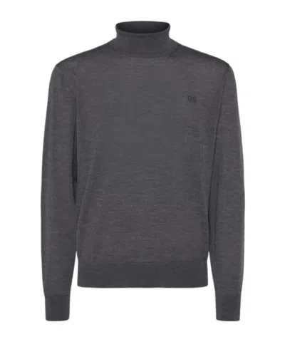 Dsquared2 Knit Wool Turtleneck In Gray