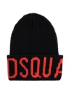 Dsquared2 Knitted Beanie In Black