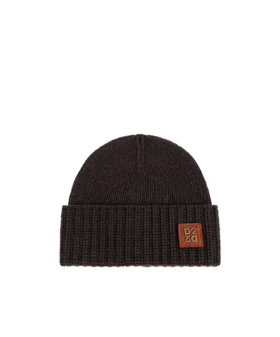 Dsquared2 Knitted Hat In Brown