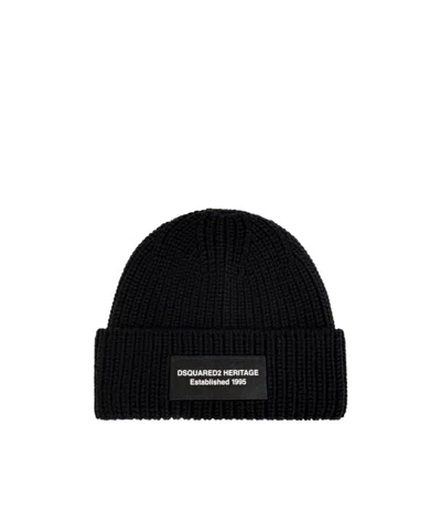 Dsquared2 Knitted Hat In Red