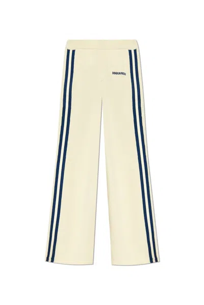 Dsquared2 Knitted Jogging Pants In 101 0ff-white