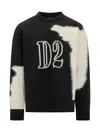 Dsquared2 Crew Neck Sweater With Bold Intarsia Pattern In Black