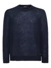 Dsquared2 Mohair Blend Sweater In Blue