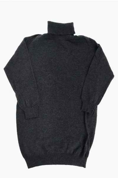 Dsquared2 Knitted Turtleneck Jumper In Grey
