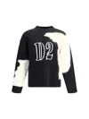 Dsquared2 Two-tone Crew Neck Sweater With Graphic Design