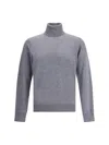 Dsquared2 Men Virgin Wool Turtleneck Sweater In Gray