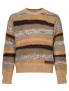 Dsquared2 Multicolor Striped Sweater In Beige