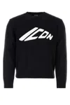 Dsquared2 Icon Logo-print Virgin Wool Jumper In Black
