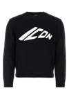 Dsquared2 Icon Logo-print Virgin Wool Jumper In Black