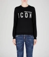 Dsquared2 Sweatshirt  Woman In Black-white Logo