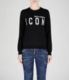 Dsquared2 Sweatshirt  Woman In Black-white Logo