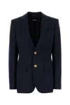 Dsquared2 Wool Blazer With Button Cuffs And Chest Pocket In Blue