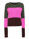 Dsquared2 Striped Brushed-effect Jumper In Brown