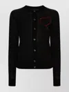 Dsquared2 Knitwear Heart Detail Long Sleeves In Black
