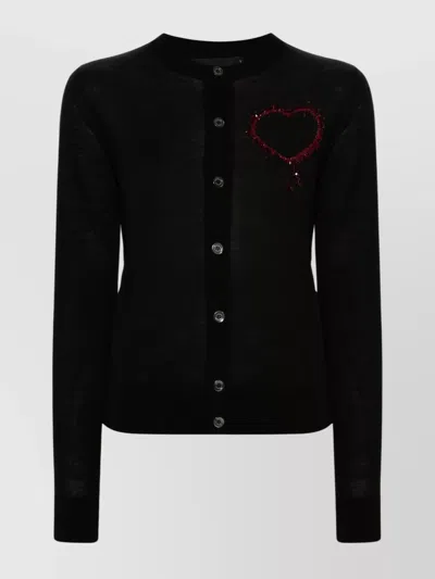 DSQUARED2 KNITWEAR HEART DETAIL LONG SLEEVES