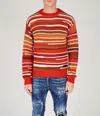 Dsquared2 Striped Crew-neck Jumper In Multicolor
