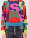 Dsquared2 Knitwear With Crew Neck And Graphic Pattern In Multi