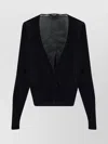 Dsquared2 Knitwear Wrap V Neck Sheer Sweaters In Black