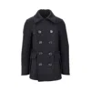 Dsquared2 L-blend Double-breasted Peacoat In Blue