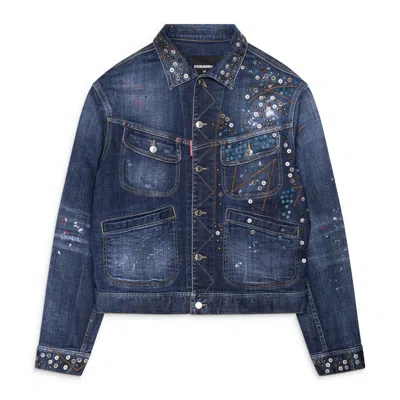 DSQUARED2 DSQUARED2 LA JEAN JACKET BLUE