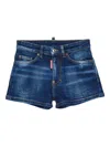 Dsquared2 Label-detail Denim Shorts In Blue