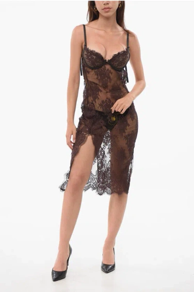 Dsquared2 Lace Bareback Petticoat With Padded Bra