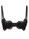 Dsquared2 Lace Bra With Adjustable Straps And Bow In Black