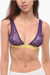 Dsquared2 Lace Icon Triangle Bra With Logoed Elastic Bands