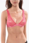 Dsquared2 Lace Icon Triangle Bra With Logoed Elastic Bands