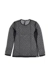 Dsquared2 Patterned Long-sleeve Top In Black