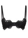 Dsquared2 Lace Bra With Adjustable Straps And Bow In Black