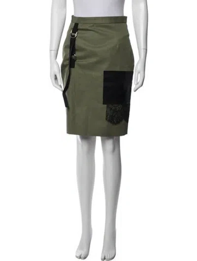 Pre-owned Dsquared2 Lace Pattern Knee-length Skirt In Green