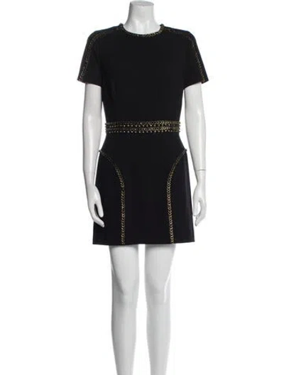 Pre-owned Dsquared2 Lace Pattern Mini Dress In Black