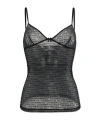 Dsquared2 Sheer Lace Camisole Top In Black