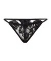 Dsquared2 Lace Thong Featuring Bow Accent In Black