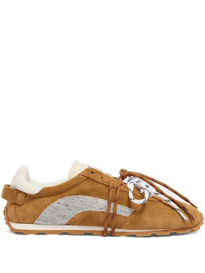 Dsquared2 Suede Sneakers Maple Leaf Detail Rubber Sole In Multi