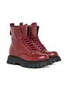 Dsquared2 Stivali Anfibi In Pelle Con Stud D2 In Brown