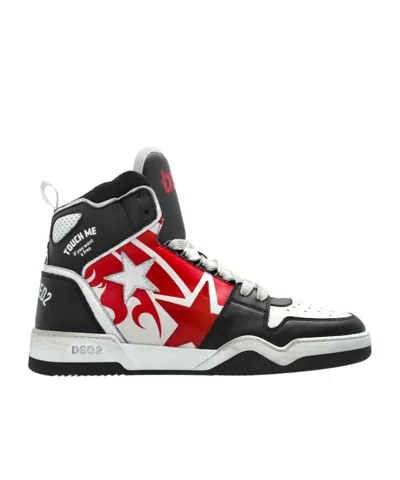 Dsquared2 Lace-up High-top Sneakers In Black