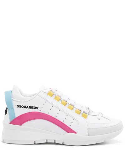 DSQUARED2 LACE-UP LEATHER SNEAKERS