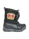 Dsquared2 Lace-up Logo-parch Padded Boots In Black