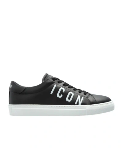 Dsquared2 Lace-up Low-cut Casual Shoes In Black