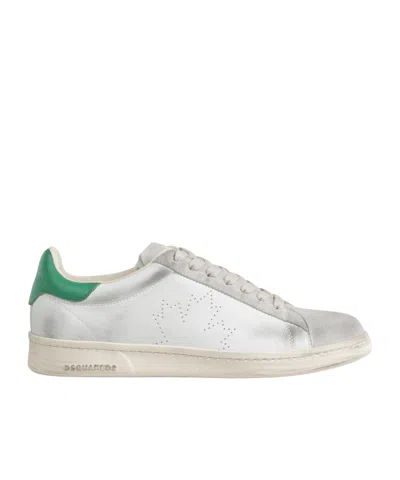 Dsquared2 Lace-up Low-cut Casual Shoes In Logo In Stitching On The Side