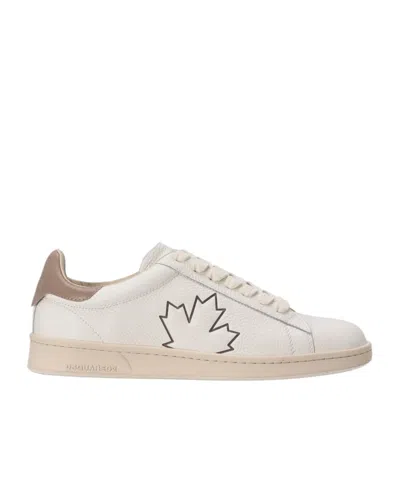 Dsquared2 Lace-up Low-cut Casual Shoes In White