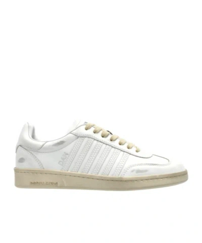 Dsquared2 Lace-up Low-cut Casual Shoes In White