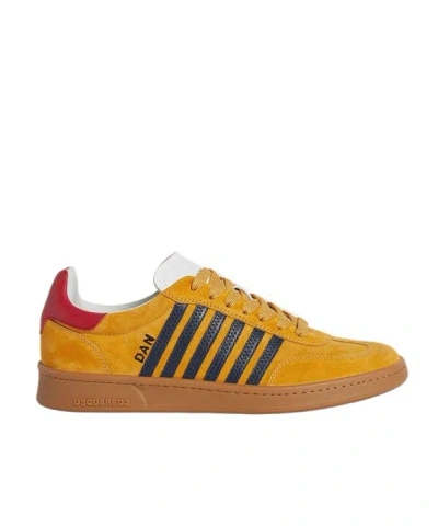 Dsquared2 Lace-up Low-cut Skate Shoes In Multicolor